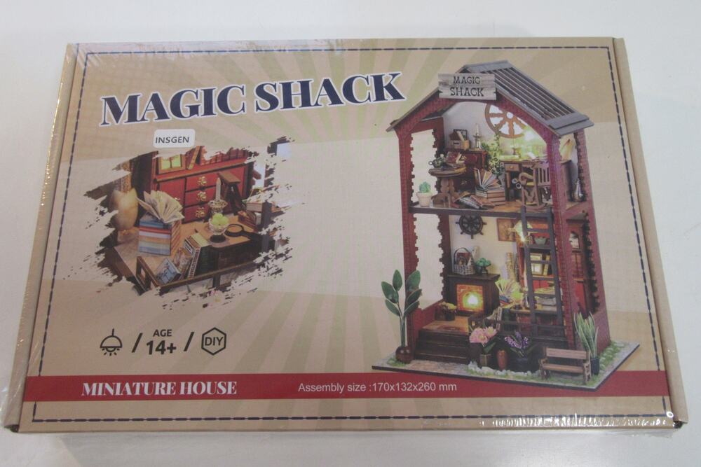 Dollhouse Miniature Kit Wooden Dollhouse Model 3D Magic Shack DIY New Sealed